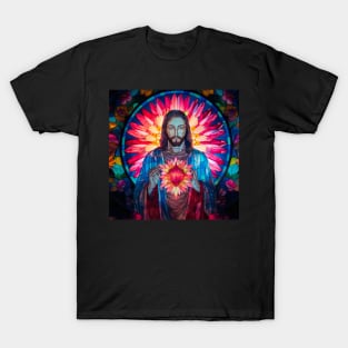 Sacred Heart Stained Glass T-Shirt